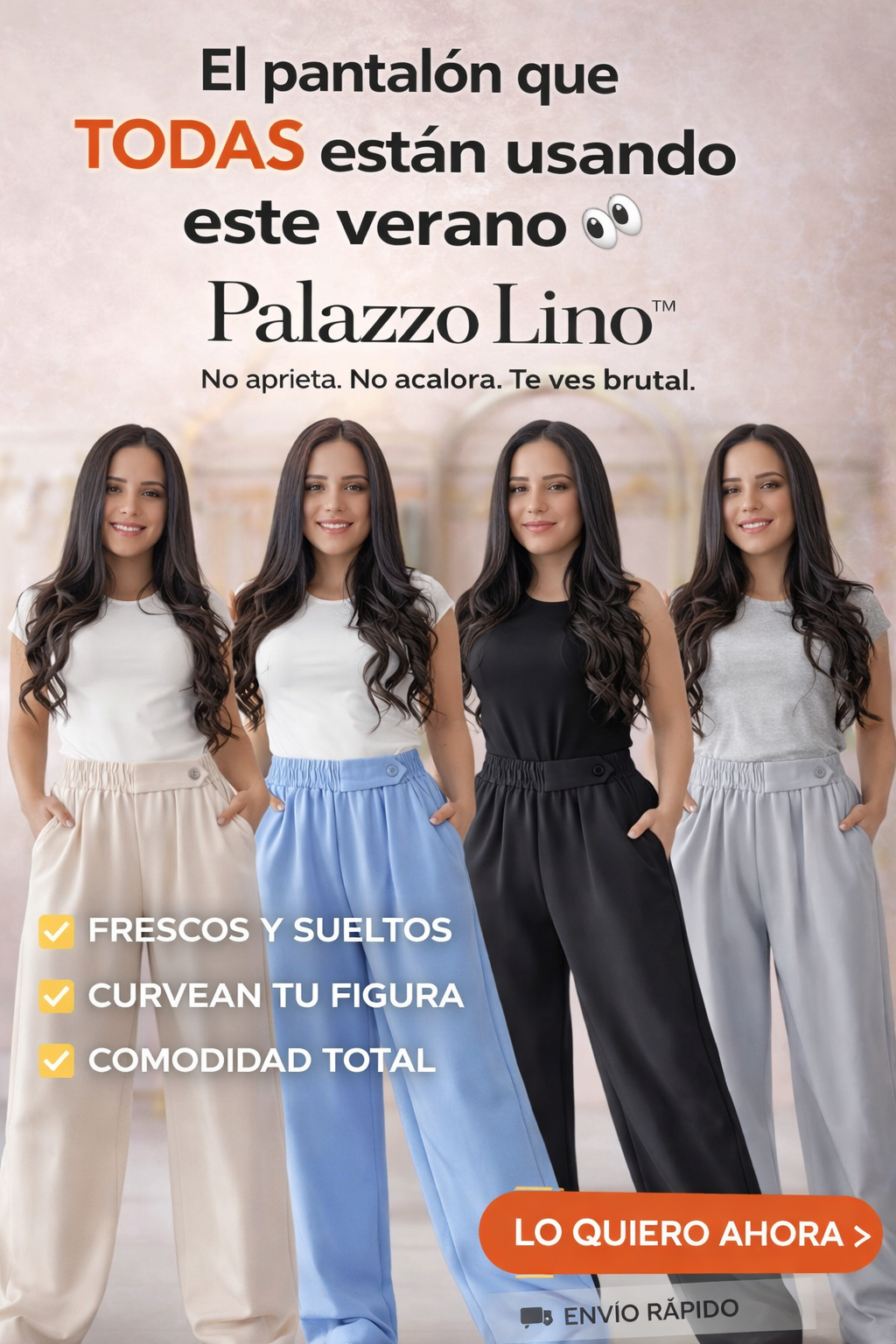 Pantalon Palazzo Lino™ — No aprieta, no acalora, se ve brutal