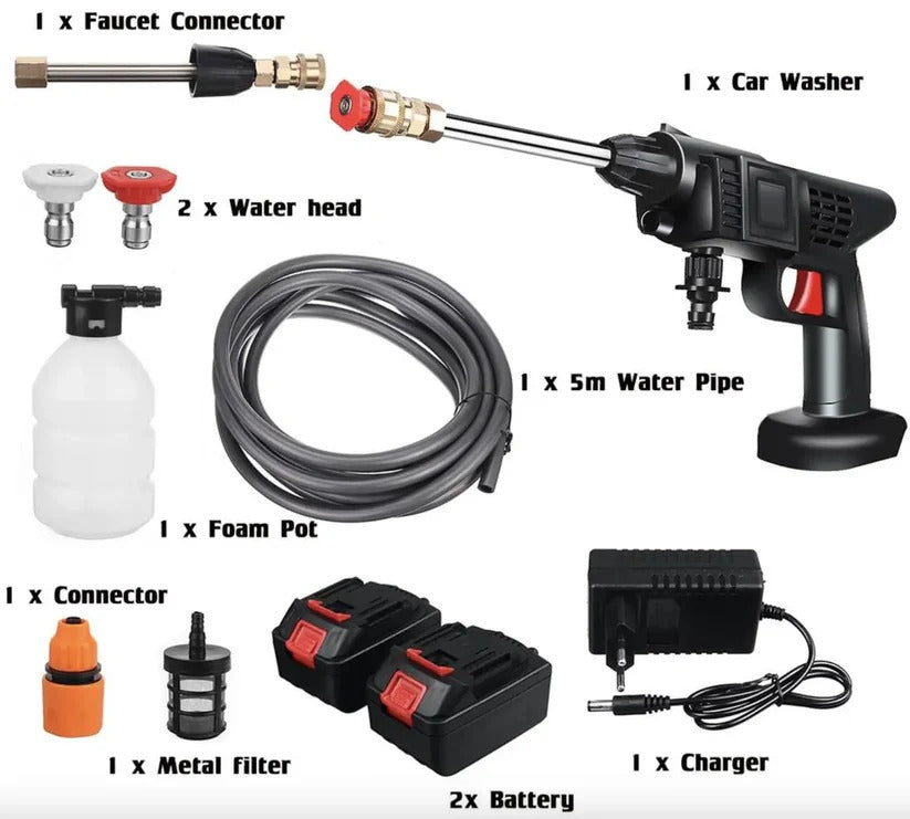 HIDROLAVADORA INALAMBRICA DE ALTA PRESION CON DOS BATERIAS + OBSEQUIO MALETIN GRATIS 🎁