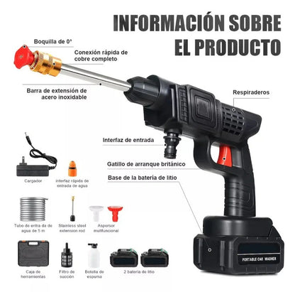 HIDROLAVADORA INALAMBRICA DE ALTA PRESION CON DOS BATERIAS + OBSEQUIO MALETIN GRATIS 🎁